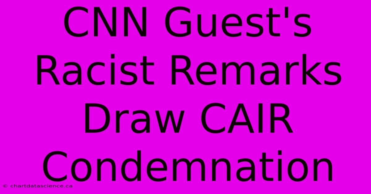 CNN Guest's Racist Remarks Draw CAIR Condemnation