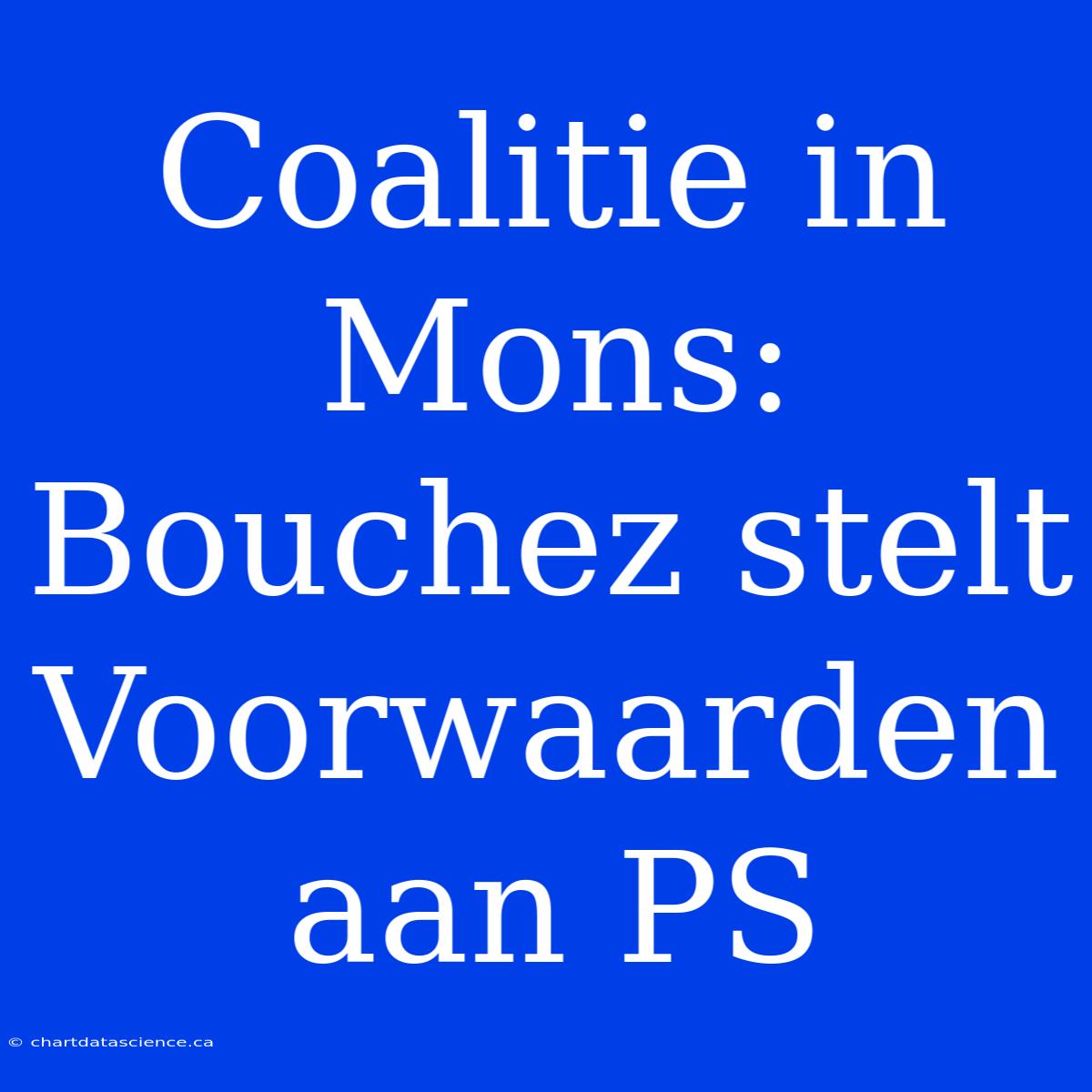 Coalitie In Mons: Bouchez Stelt Voorwaarden Aan PS