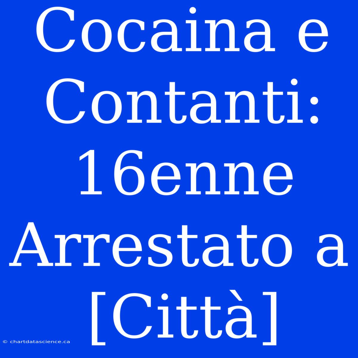 Cocaina E Contanti: 16enne Arrestato A [Città]