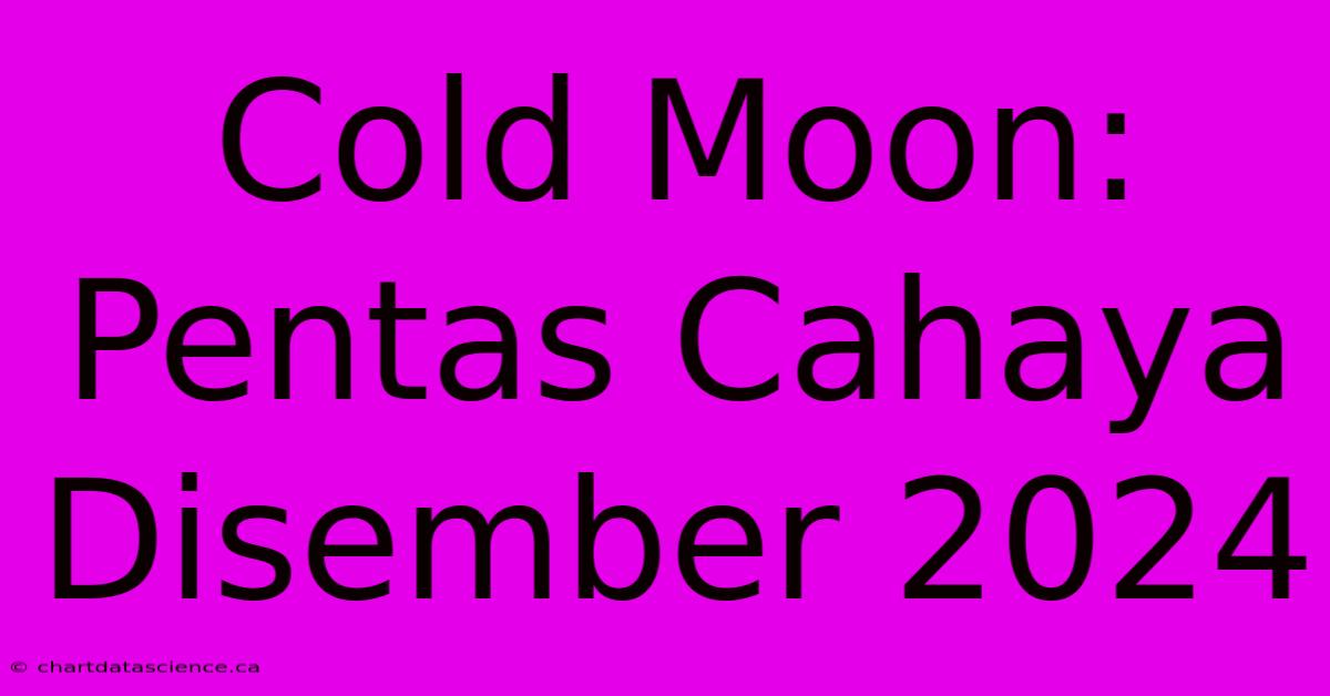 Cold Moon: Pentas Cahaya Disember 2024