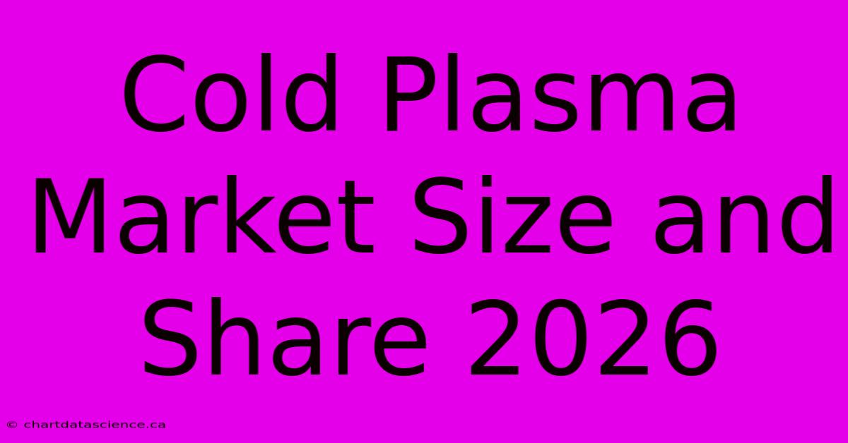 Cold Plasma Market Size And Share 2026