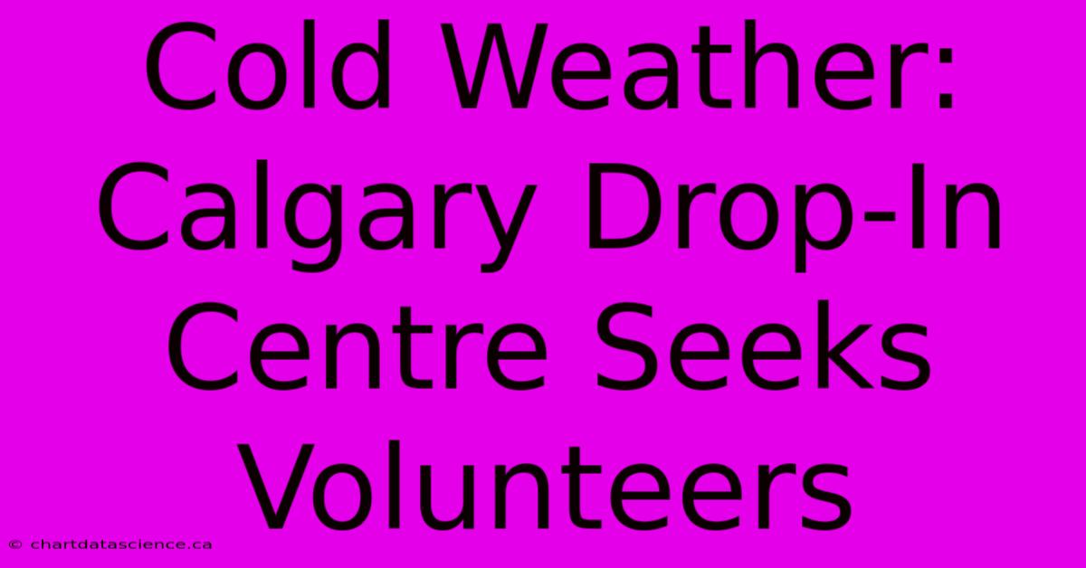 Cold Weather: Calgary Drop-In Centre Seeks Volunteers