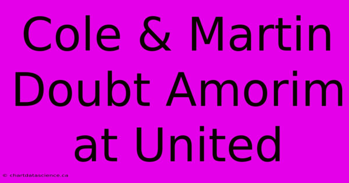 Cole & Martin Doubt Amorim At United