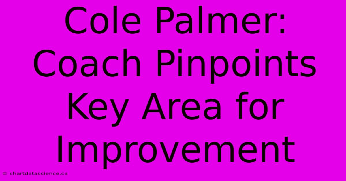 Cole Palmer: Coach Pinpoints Key Area For Improvement