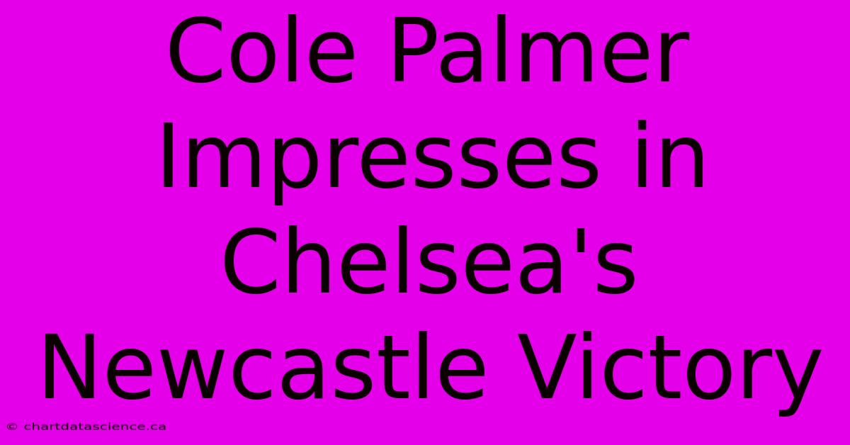 Cole Palmer Impresses In Chelsea's Newcastle Victory