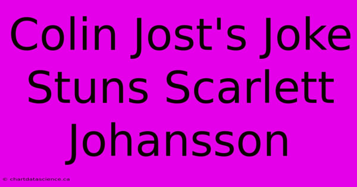 Colin Jost's Joke Stuns Scarlett Johansson