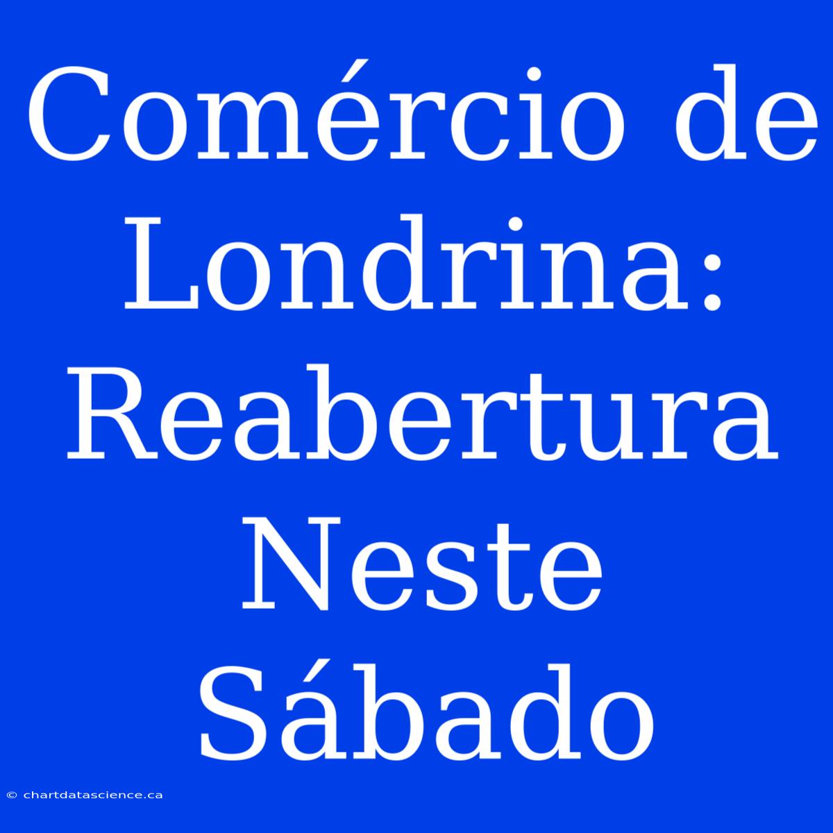 Comércio De Londrina: Reabertura Neste Sábado