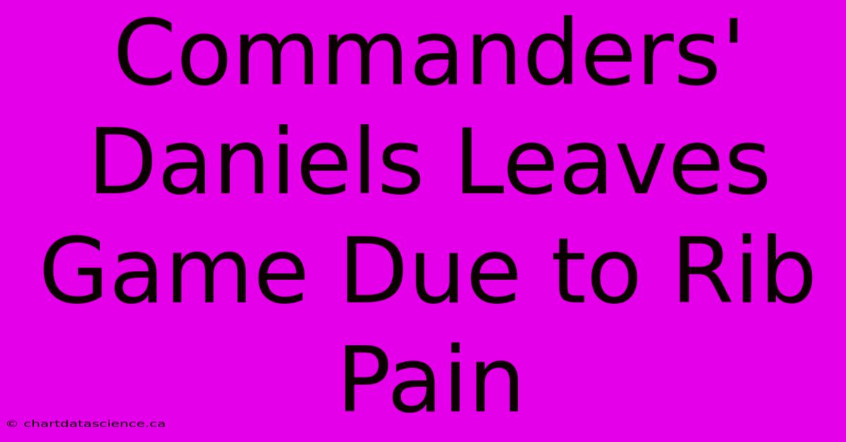 Commanders' Daniels Leaves Game Due To Rib Pain 