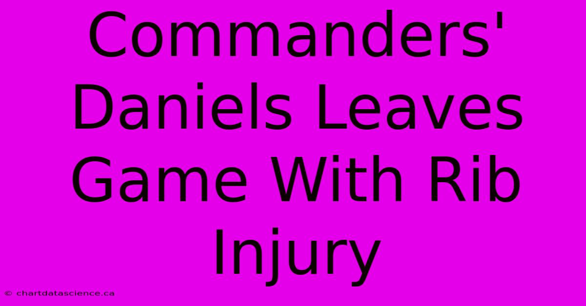 Commanders' Daniels Leaves Game With Rib Injury