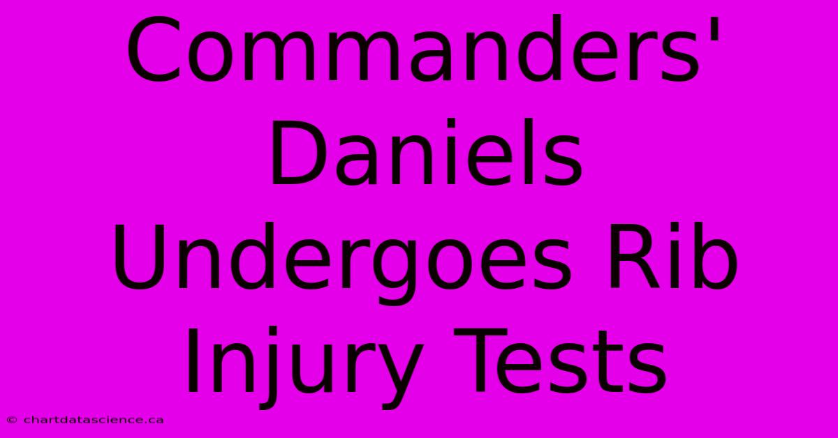 Commanders' Daniels Undergoes Rib Injury Tests