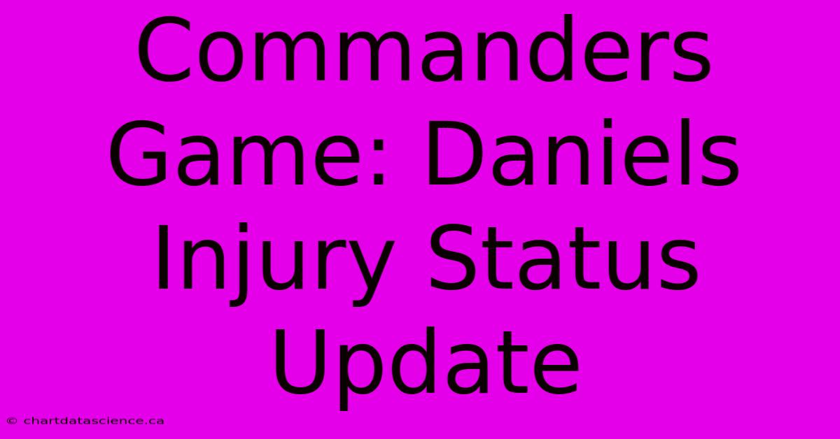 Commanders Game: Daniels Injury Status Update