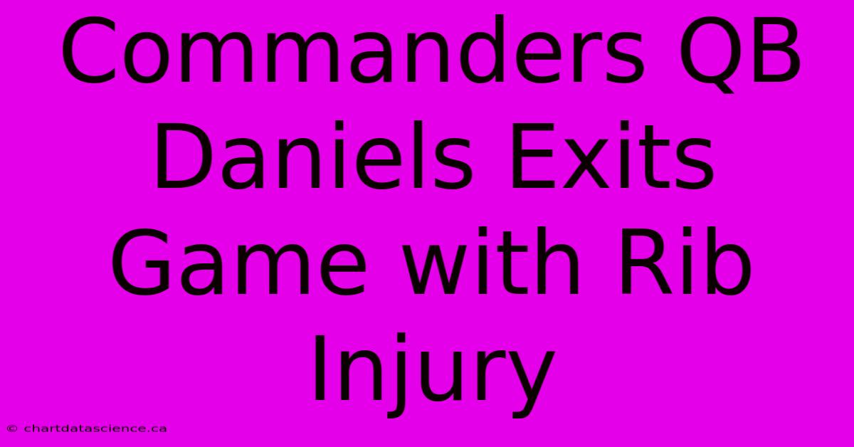 Commanders QB Daniels Exits Game With Rib Injury