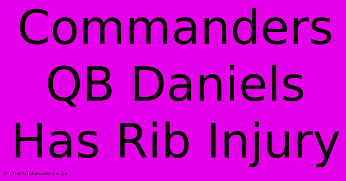 Commanders QB Daniels Has Rib Injury