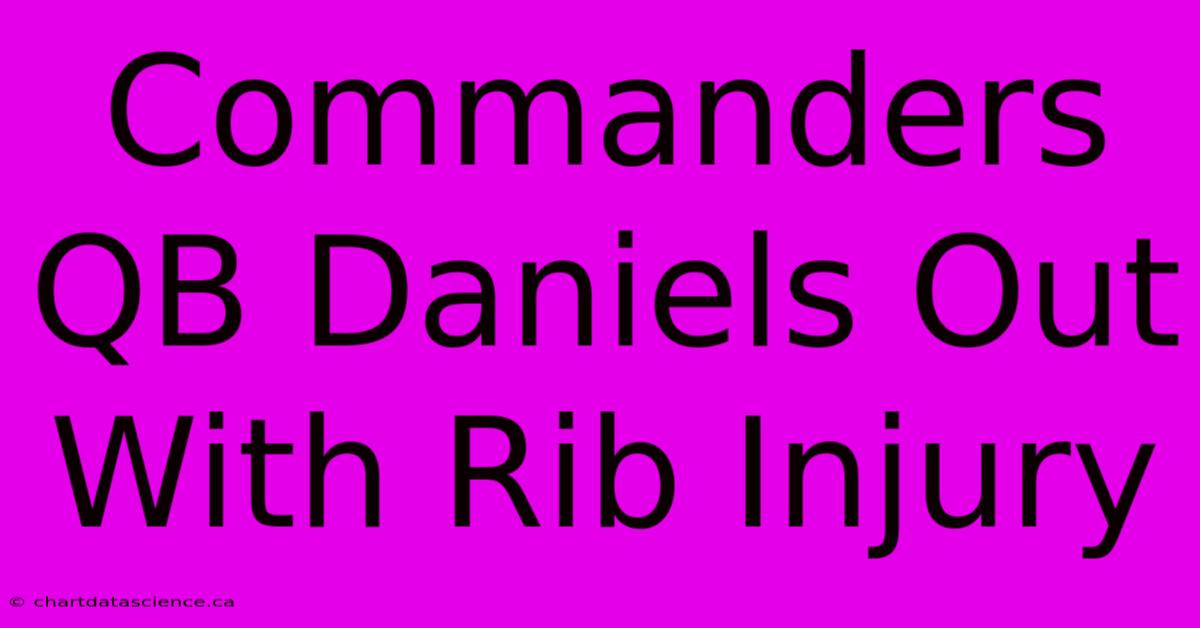 Commanders QB Daniels Out With Rib Injury 