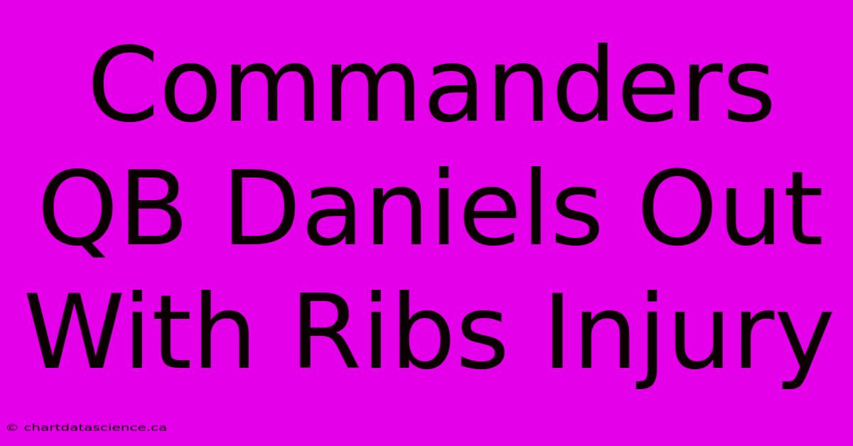 Commanders QB Daniels Out With Ribs Injury