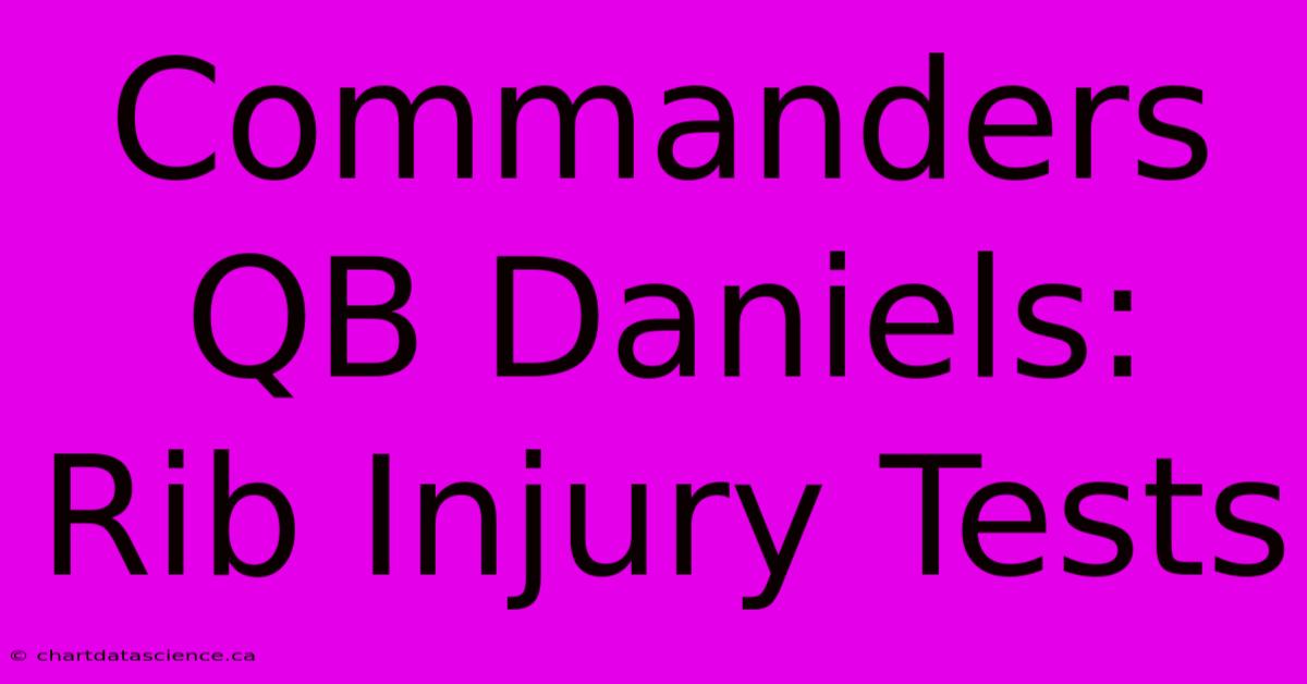 Commanders QB Daniels: Rib Injury Tests 