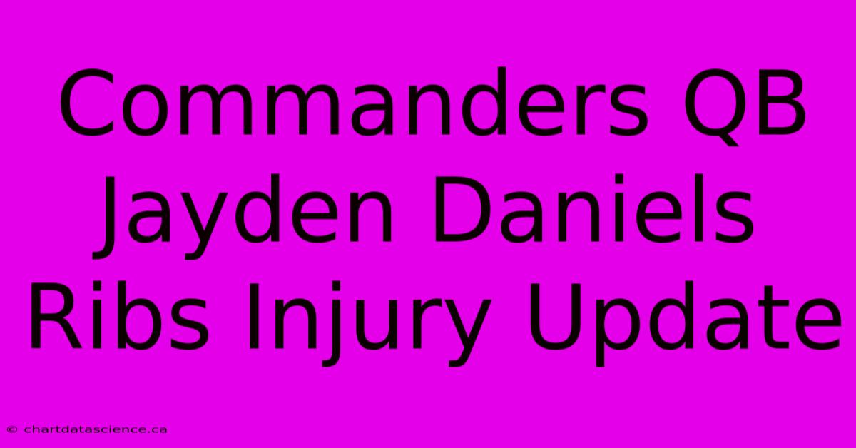 Commanders QB Jayden Daniels Ribs Injury Update