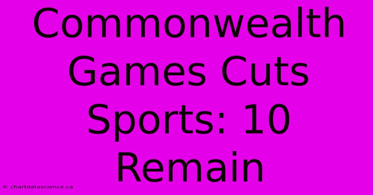 Commonwealth Games Cuts Sports: 10 Remain