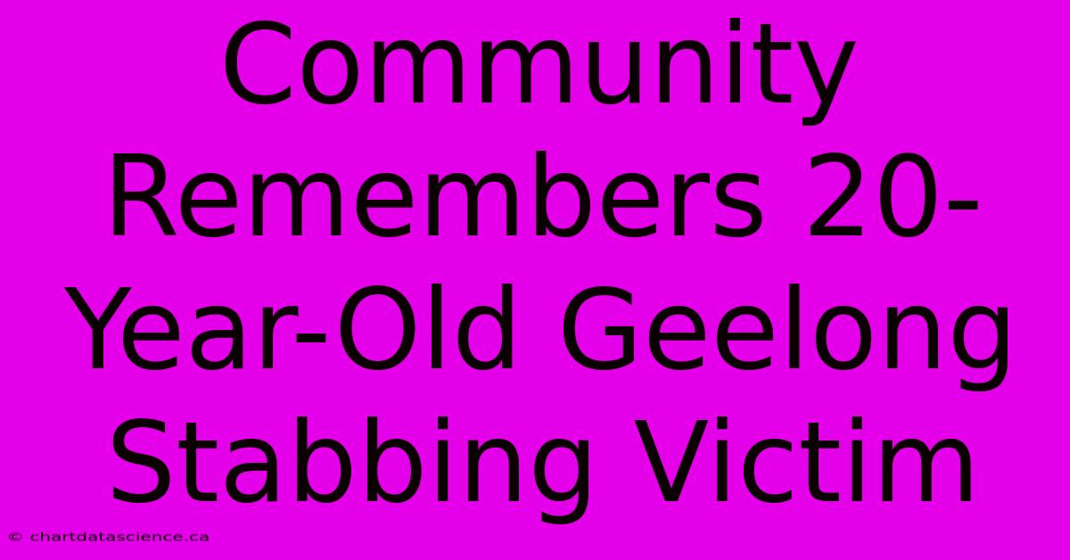 Community Remembers 20-Year-Old Geelong Stabbing Victim