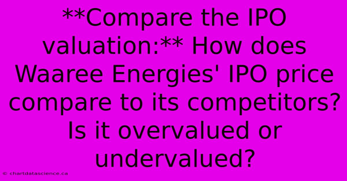 **Compare The IPO Valuation:** How Does Waaree Energies' IPO Price Compare To Its Competitors? Is It Overvalued Or Undervalued?