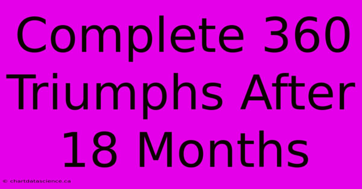 Complete 360 Triumphs After 18 Months