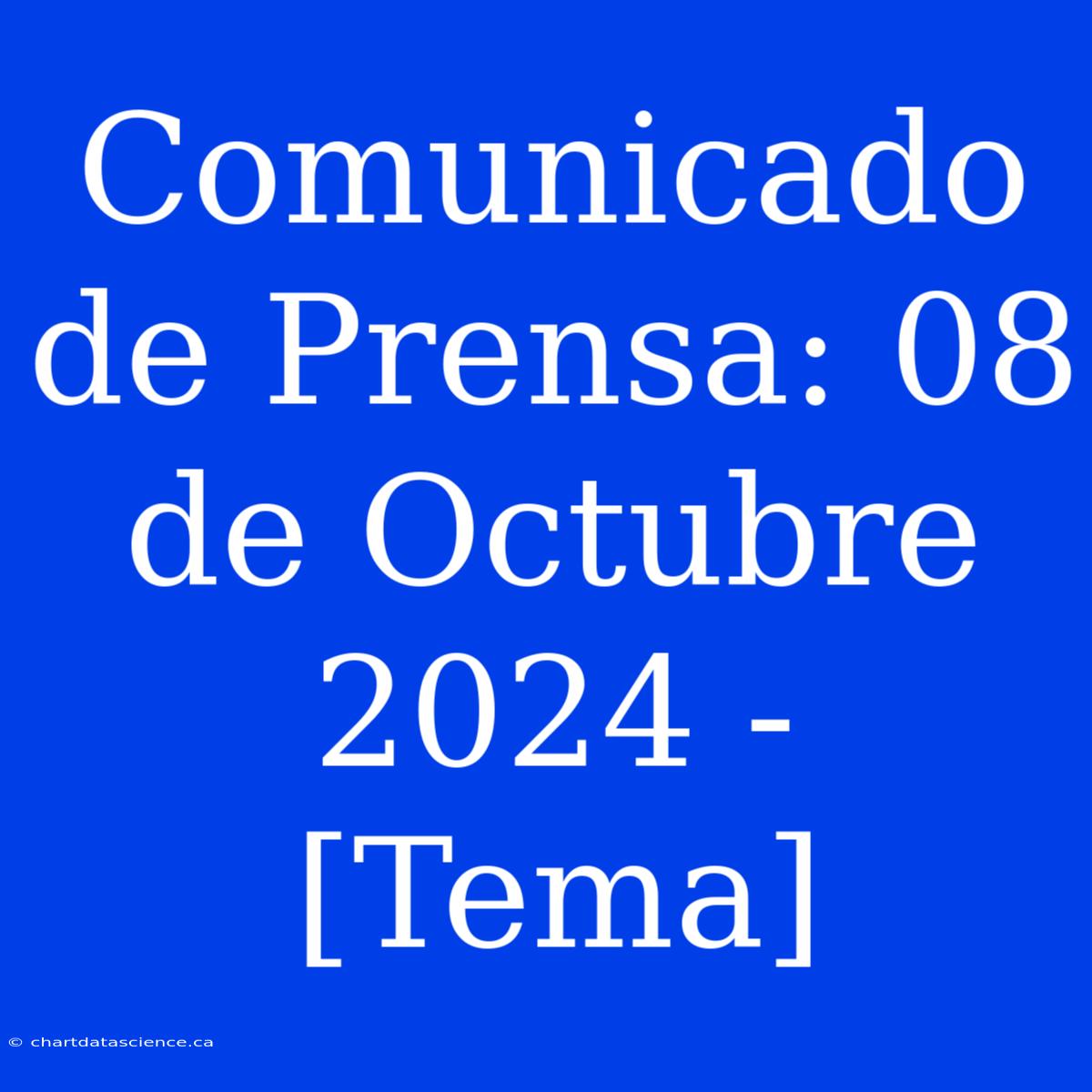 Comunicado De Prensa: 08 De Octubre 2024 - [Tema]