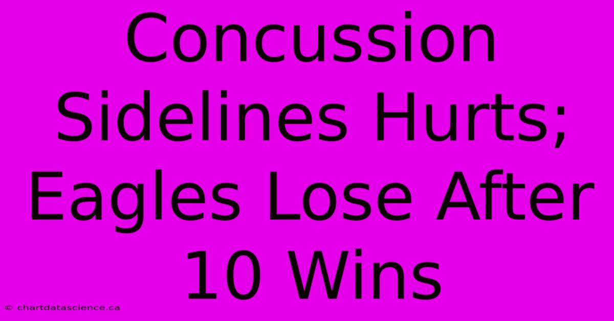 Concussion Sidelines Hurts; Eagles Lose After 10 Wins