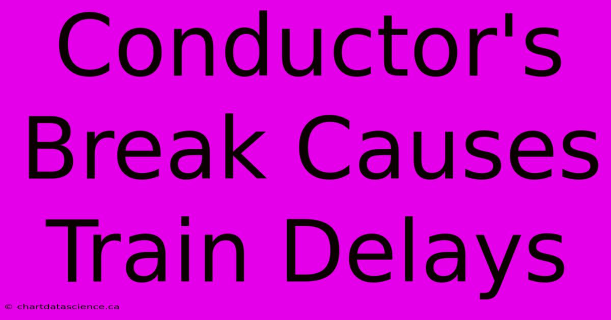 Conductor's Break Causes Train Delays