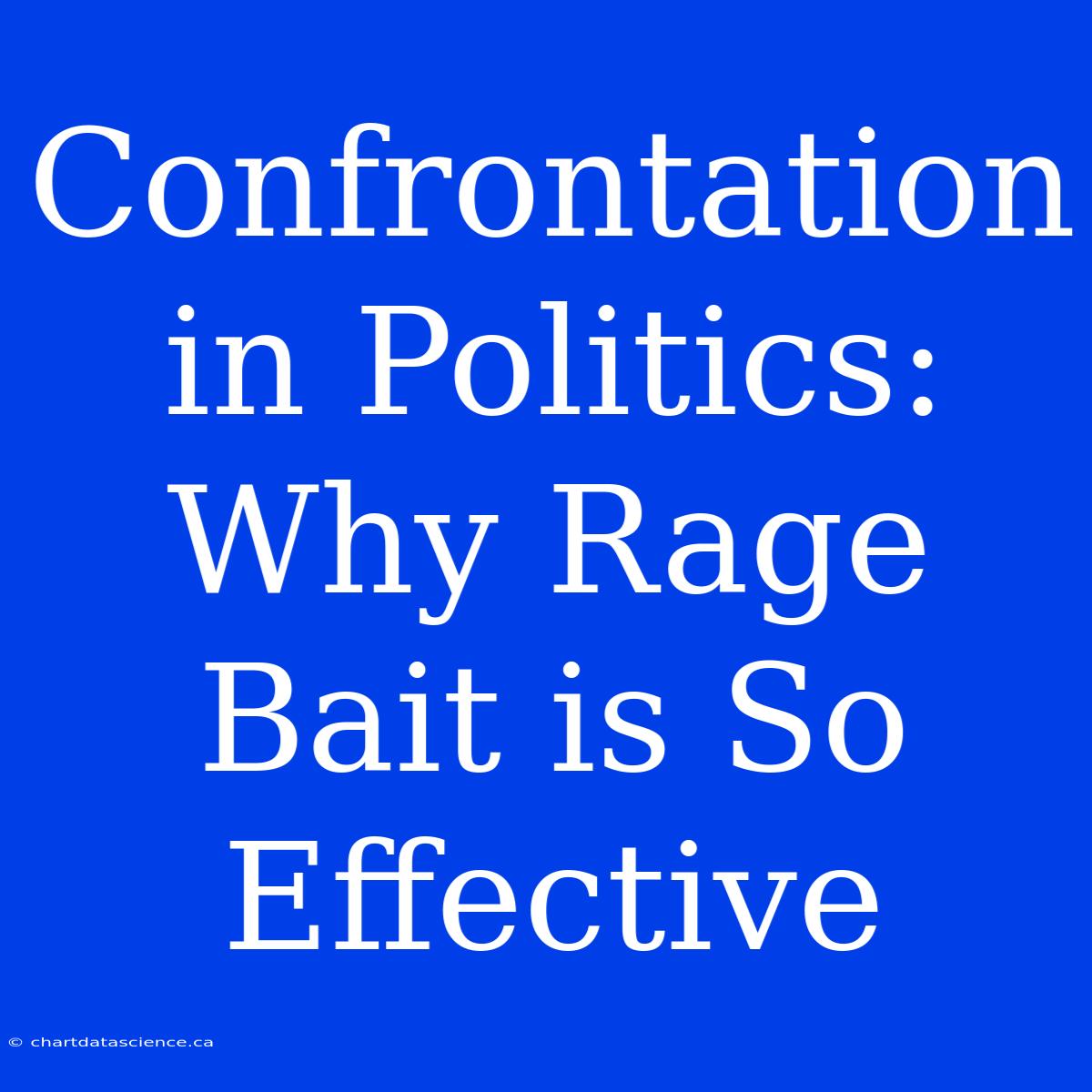 Confrontation In Politics: Why Rage Bait Is So Effective