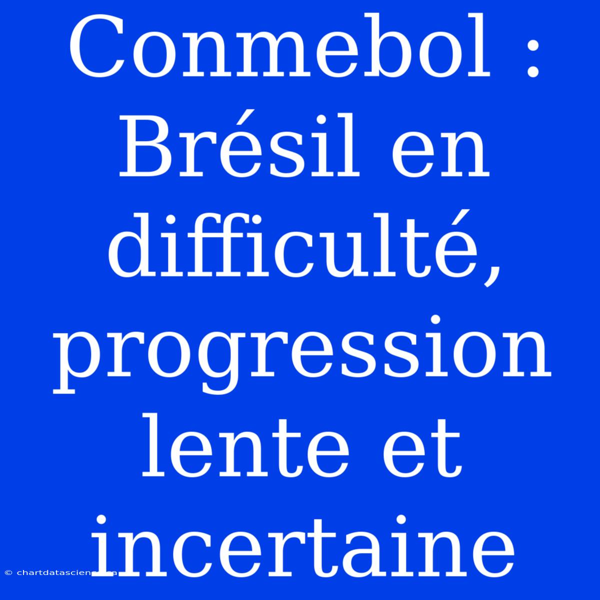 Conmebol : Brésil En Difficulté, Progression Lente Et Incertaine