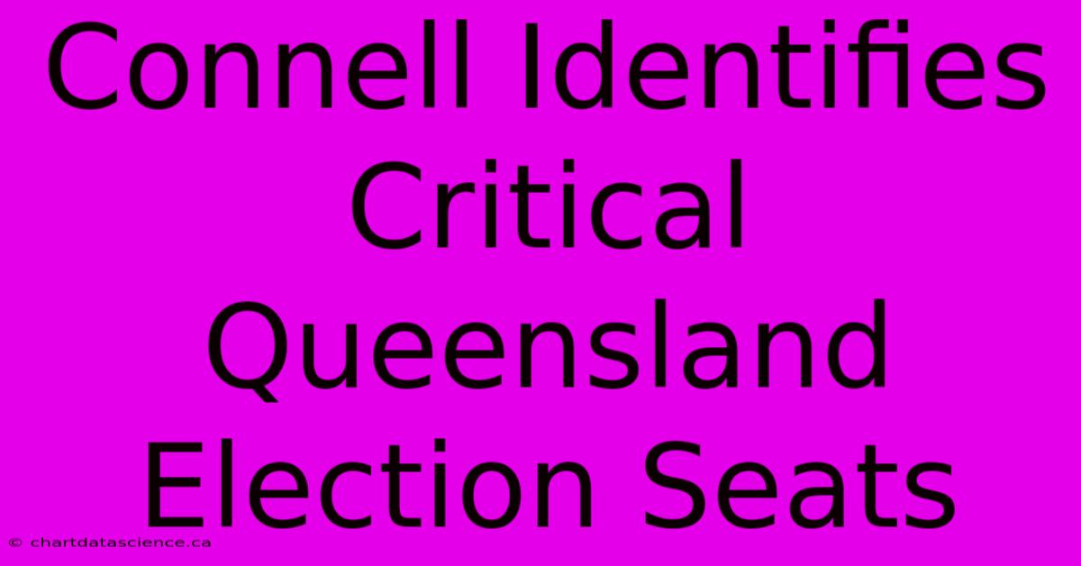 Connell Identifies Critical Queensland Election Seats