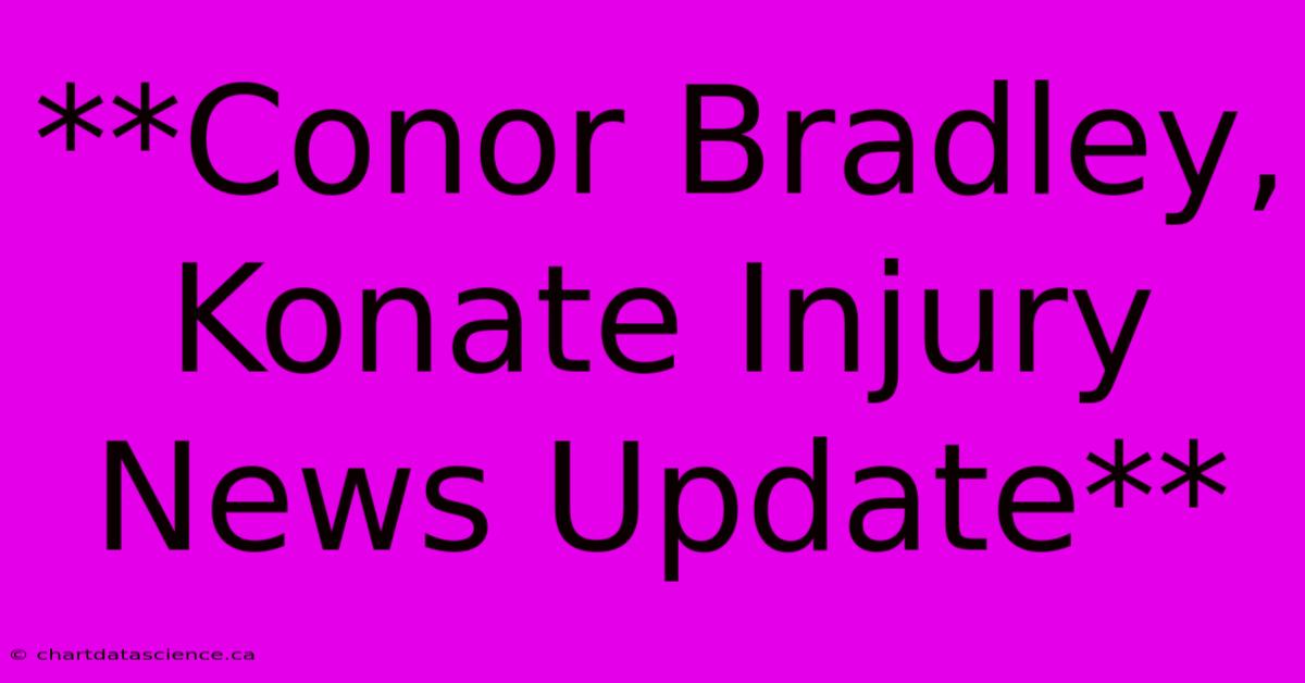 **Conor Bradley, Konate Injury News Update**