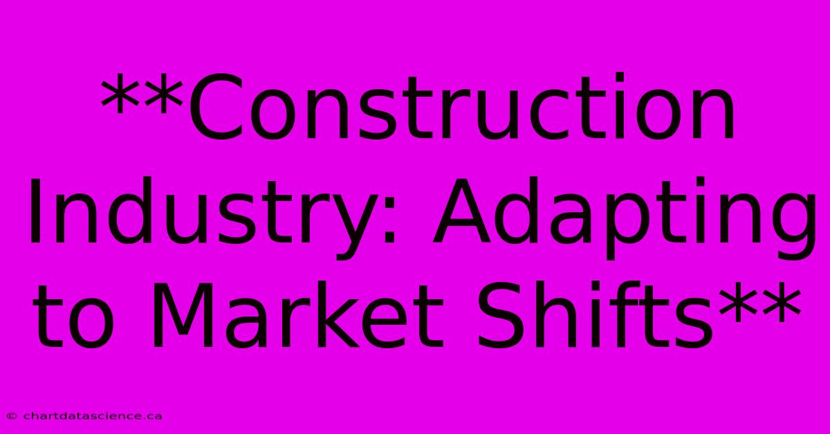 **Construction Industry: Adapting To Market Shifts**