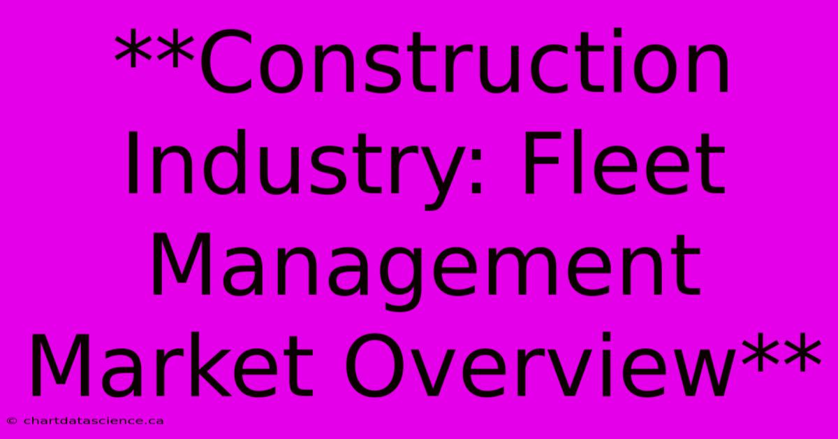 **Construction Industry: Fleet Management Market Overview**