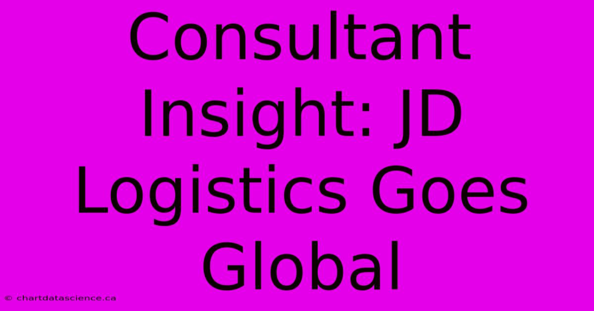 Consultant Insight: JD Logistics Goes Global