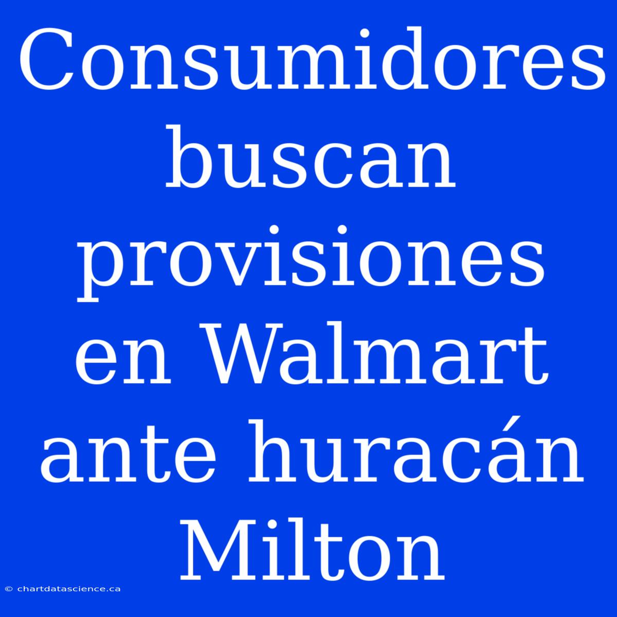 Consumidores Buscan Provisiones En Walmart Ante Huracán Milton