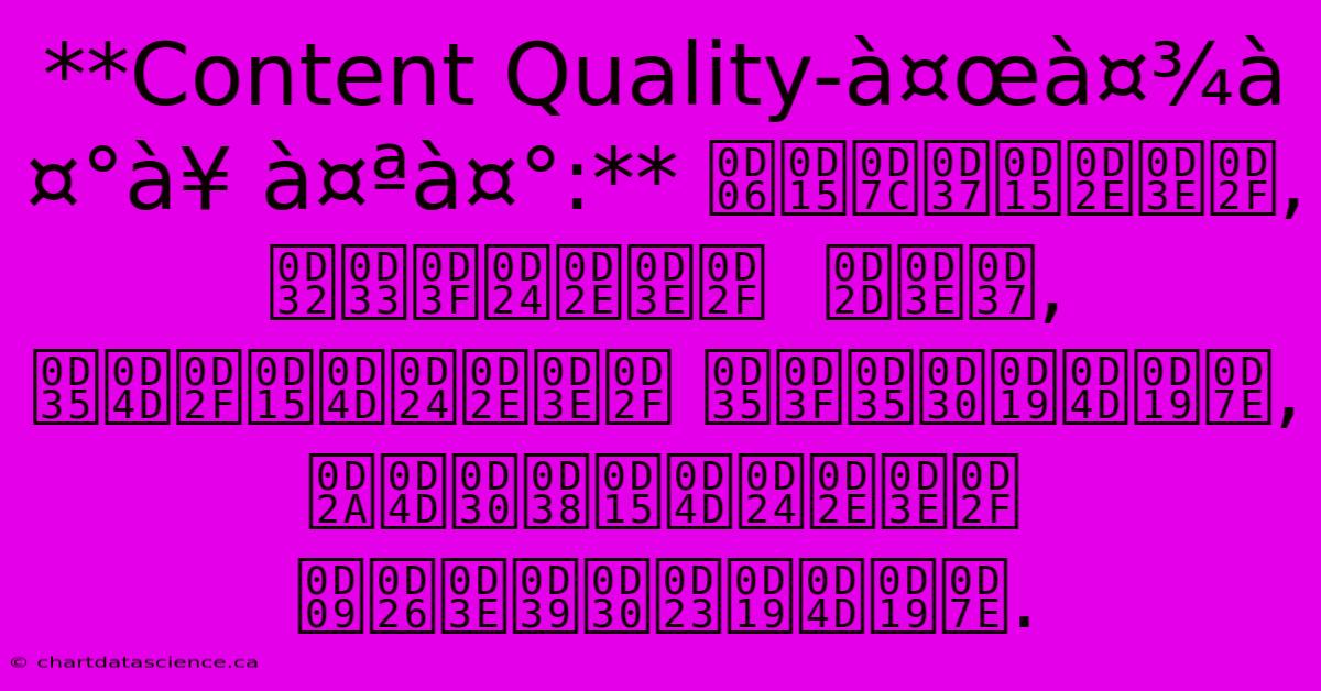 **Content Quality-à¤œà¤¾à¤°à¥ À¤ªà¤°:** ആകർഷകമായ,  ലളിതമായ  ഭാഷ, വ്യക്തമായ വിവരങ്ങൾ, പ്രസക്തമായ  ഉദാഹരണങ്ങൾ.