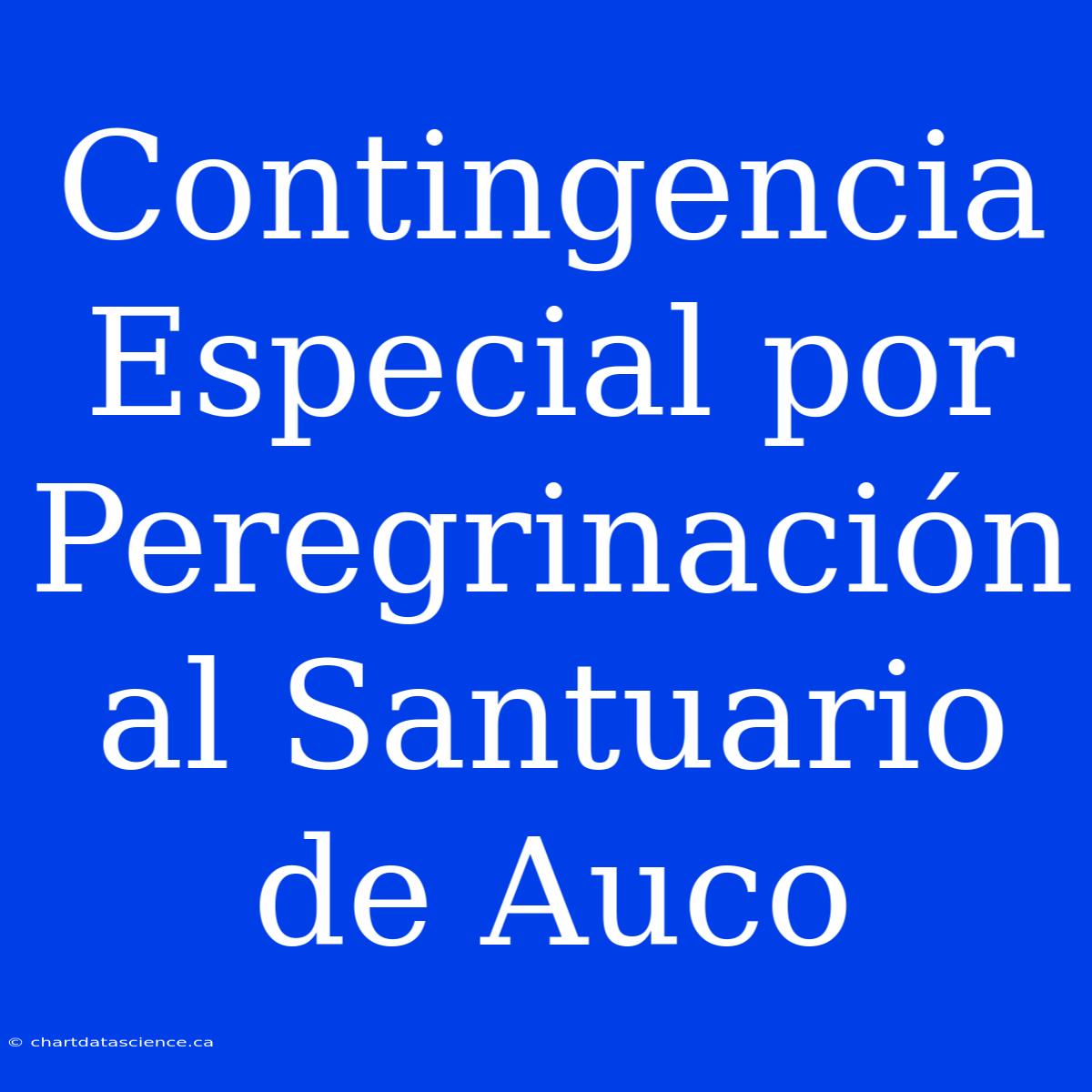 Contingencia Especial Por Peregrinación Al Santuario De Auco