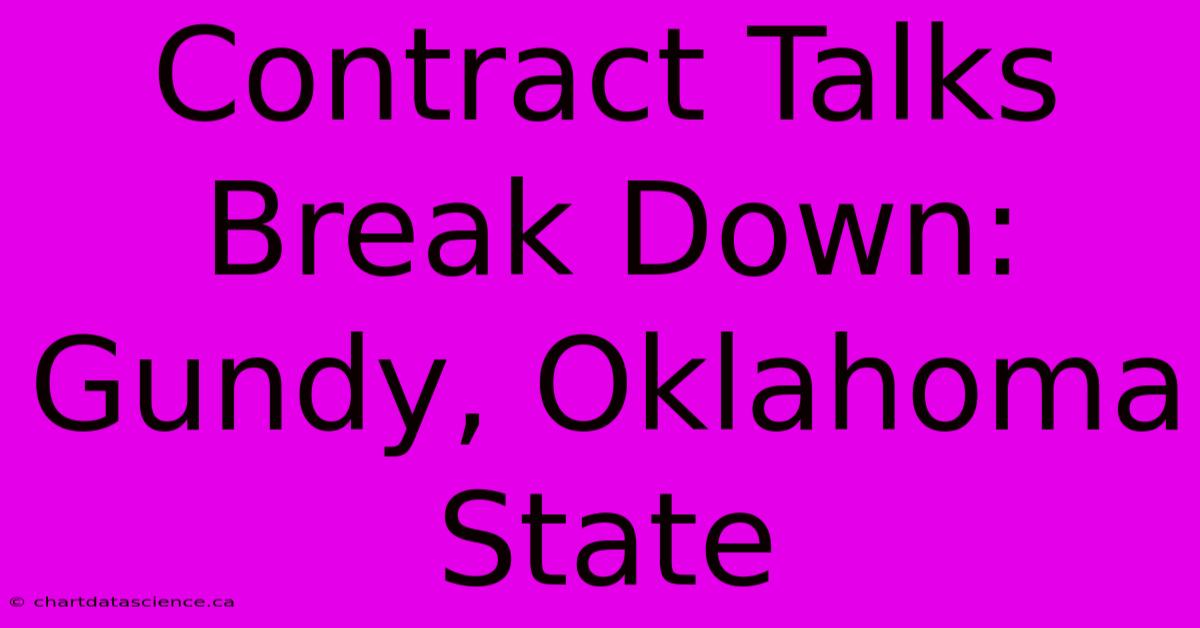 Contract Talks Break Down: Gundy, Oklahoma State