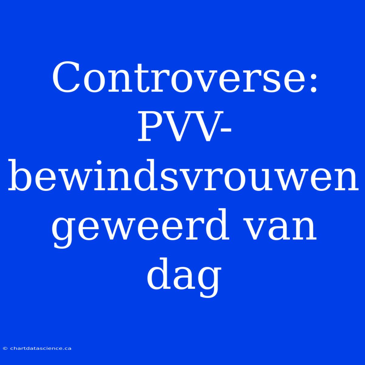 Controverse: PVV-bewindsvrouwen Geweerd Van Dag