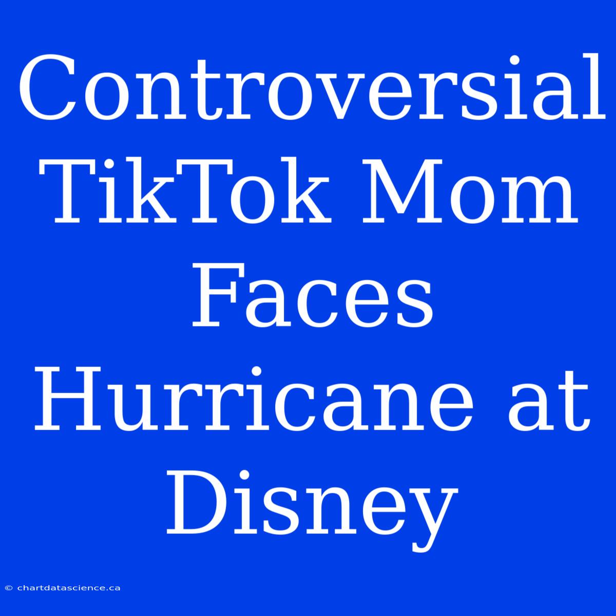 Controversial TikTok Mom Faces Hurricane At Disney