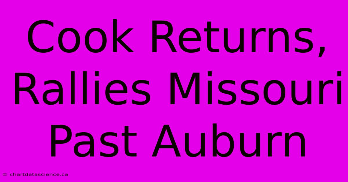 Cook Returns, Rallies Missouri Past Auburn