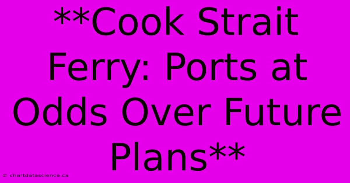 **Cook Strait Ferry: Ports At Odds Over Future Plans** 