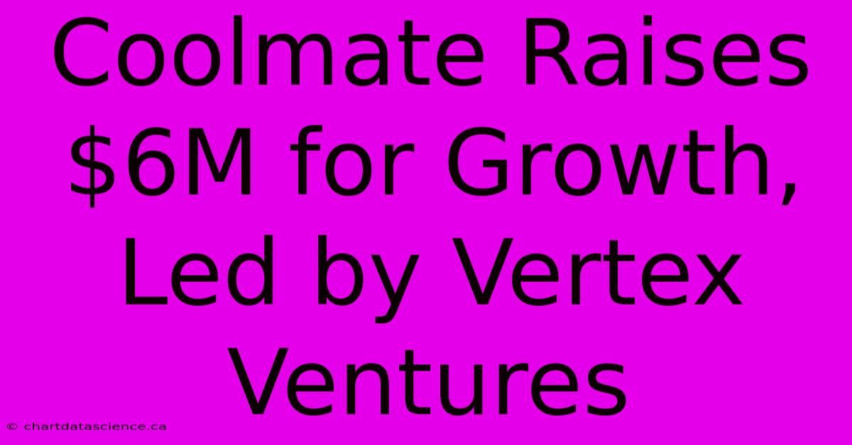 Coolmate Raises $6M For Growth, Led By Vertex Ventures