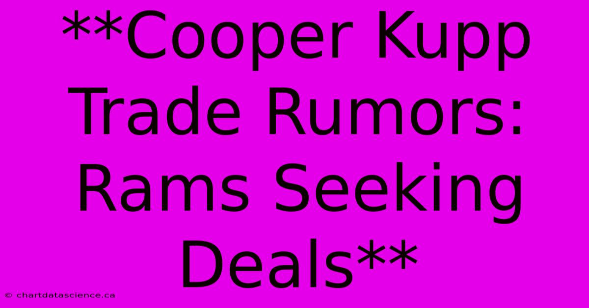 **Cooper Kupp Trade Rumors: Rams Seeking Deals** 