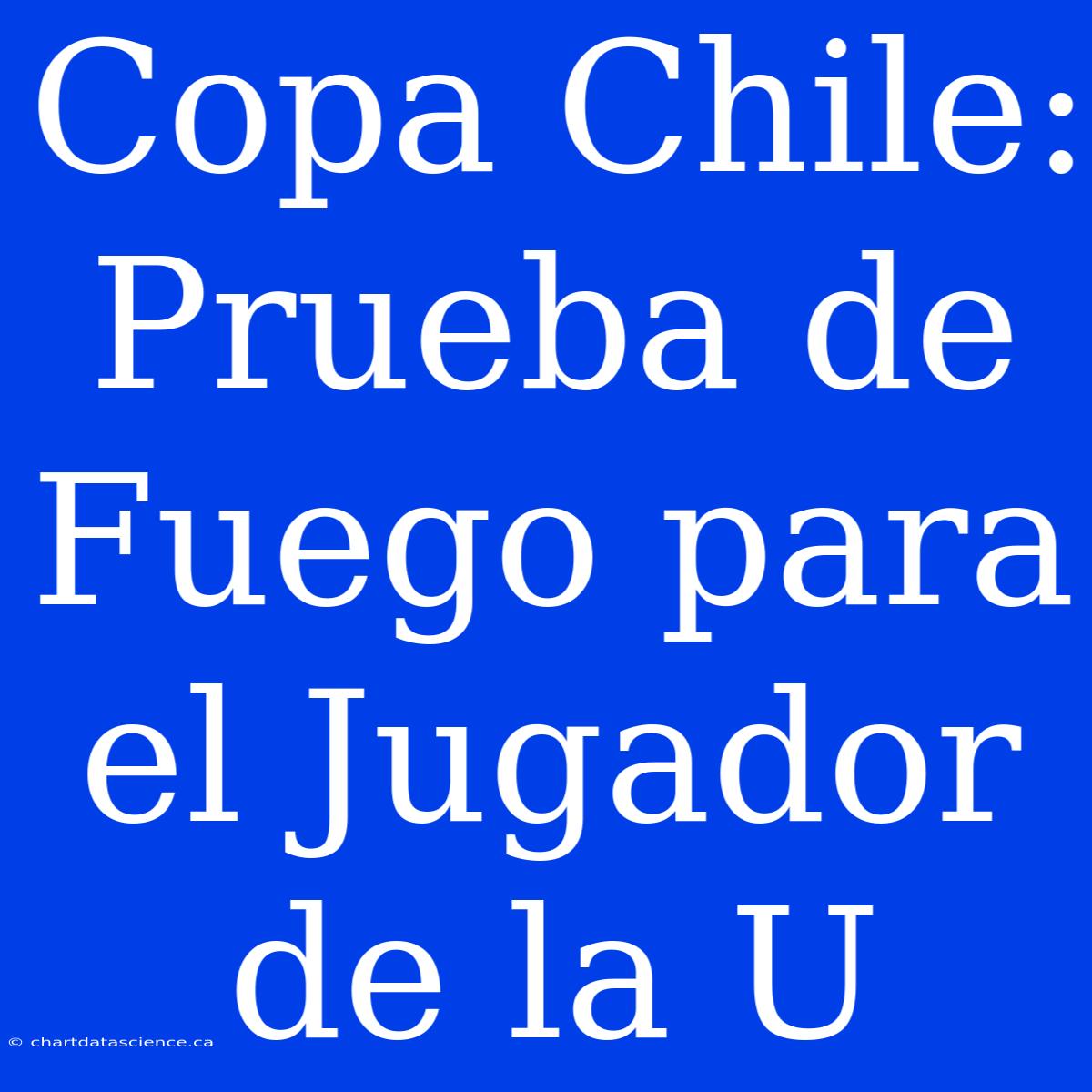 Copa Chile: Prueba De Fuego Para El Jugador De La U