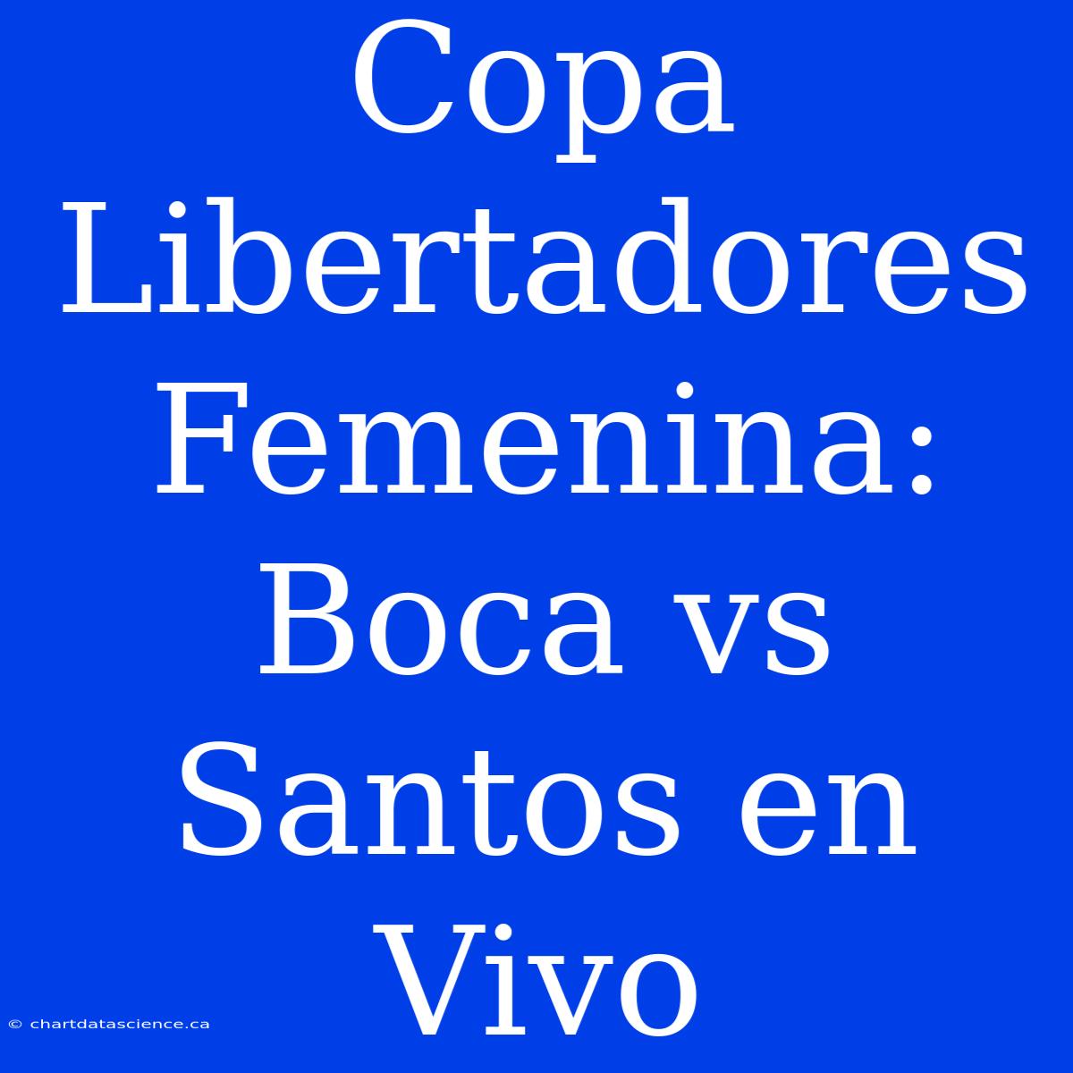 Copa Libertadores Femenina: Boca Vs Santos En Vivo