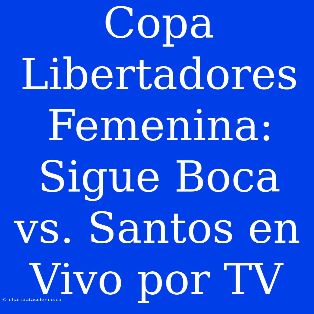 Copa Libertadores Femenina: Sigue Boca Vs. Santos En Vivo Por TV