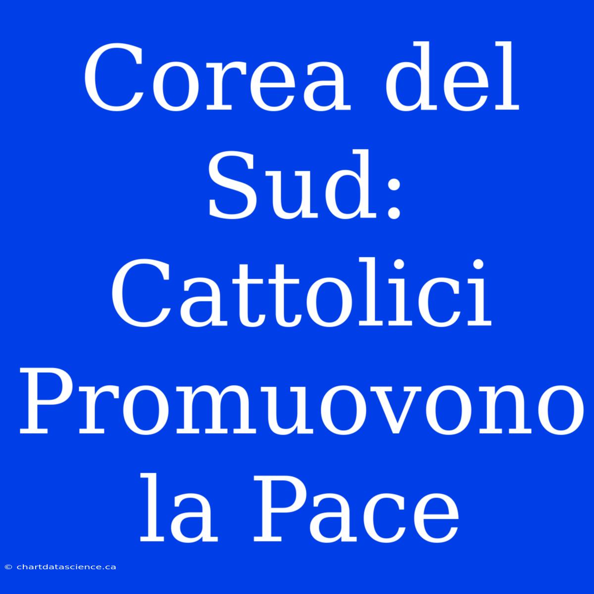 Corea Del Sud: Cattolici Promuovono La Pace