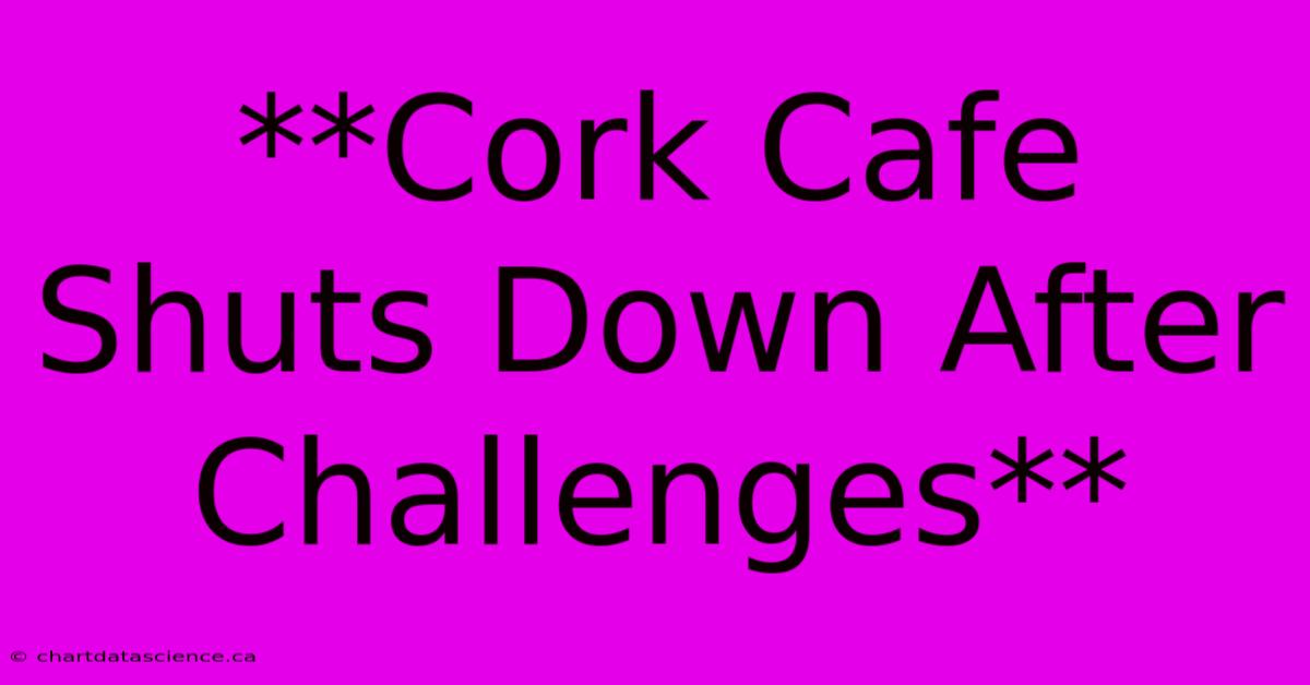 **Cork Cafe Shuts Down After Challenges** 